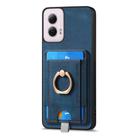 For Motorola Moto G Power 2024 5G Retro Splitable Magnetic Card Bag Leather Phone Case(Blue) - 2