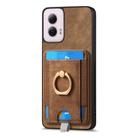 For Motorola Moto G Power 2024 5G Retro Splitable Magnetic Card Bag Leather Phone Case(Brown) - 2