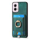 For Motorola Moto G Power 2024 5G Retro Splitable Magnetic Card Bag Leather Phone Case(Green) - 2