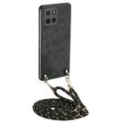 For Motorola Moto G15 Vintage Leather PC Back Cover Phone Case with Crossbody Strap(Black) - 1