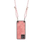 For Motorola Moto G15 Vintage Leather PC Back Cover Phone Case with Crossbody Strap(Pink) - 3