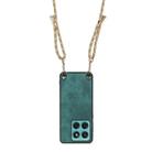 For Motorola Edge 60 Fusion Vintage Leather PC Back Cover Phone Case with Crossbody Strap(Green) - 3