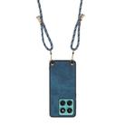 For Motorola Edge 60 / 60s Vintage Leather PC Back Cover Phone Case with Crossbody Strap(Blue) - 3
