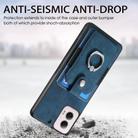 For Motorola Moto G Power 2024 5G Retro Skin-feel Ring Card Wallet Phone Case(Blue) - 3