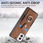 For Motorola Moto G Power 2024 5G Retro Skin-feel Ring Card Wallet Phone Case(Brown) - 3