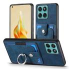 For Motorola Moto Edge 60 Fusion Retro Skin-feel Ring Card Wallet Phone Case(Blue) - 2