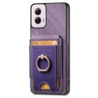 For Motorola Moto G Power 5G 2024 Retro Splitable Magnetic Stand Card Bag Leather Phone Case(Purple) - 2