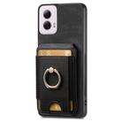 For Motorola Moto G Power 5G 2024 Retro Splitable Magnetic Stand Card Bag Leather Phone Case(Black) - 2