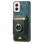 For Motorola Moto G Power 5G 2024 Retro Splitable Magnetic Stand Card Bag Leather Phone Case(Green) - 2