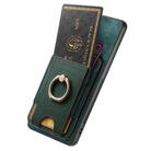 For Motorola Moto G Power 5G 2024 Retro Splitable Magnetic Stand Card Bag Leather Phone Case(Green) - 3