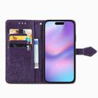 For iPhone Air Mandala Flower Embossed Leather Phone Case(Purple) - 3