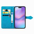 For iPhone Air Mandala Flower Embossed Leather Phone Case(Blue) - 3