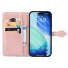 For iPhone 17 Pro Mandala Flower Embossed Leather Phone Case(Rose Gold) - 3