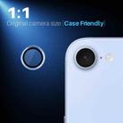 For iPhone 16e NORTHJO Camera Lens Protector CD Metal Ring Tempered Glass Film(Blue) - 3