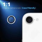 For iPhone 16e NORTHJO Camera Lens Protector CD Metal Ring Tempered Glass Film(Silver) - 3