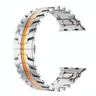 For Apple Watch 46mm / 49mm / 45mm / 44mm Stainless Steel Iron Man Butterfly Buckle Metal Watch Band(Silver Orange) - 3