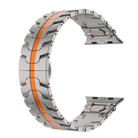 For Apple Watch 46mm / 49mm / 45mm / 44mm Stainless Steel Iron Man Butterfly Buckle Metal Watch Band(Titanium Color Orange) - 3