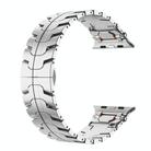 For Apple Watch 42mm / 41mm / 40mm / 38mm Stainless Steel Iron Man Butterfly Buckle Metal Watch Band(Silver) - 3