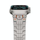 For Apple Watch 42mm / 41mm / 40mm / 38mm Stainless Steel Iron Man Butterfly Buckle Metal Watch Band(Titanium Color) - 2