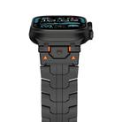 For Apple Watch 42mm / 41mm / 40mm / 38mm Stainless Steel Iron Man Butterfly Buckle Metal Watch Band(Black) - 2