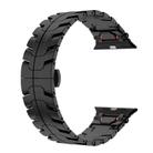 For Apple Watch 42mm / 41mm / 40mm / 38mm Stainless Steel Iron Man Butterfly Buckle Metal Watch Band(Black) - 3