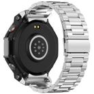 For Amazfit T-REX 3 Three Beads Stainless Steel Metal Watch Band(Silver) - 2