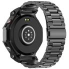 For Amazfit T-REX 3 Three Beads Stainless Steel Metal Watch Band(Black) - 2