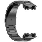 For Amazfit T-REX 3 Three Beads Stainless Steel Metal Watch Band(Black) - 3