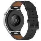 For Huawei Watch GT 5 46mm Press Button 22mm Leather Watch Band(Black) - 2