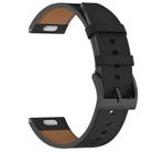 For Huawei Watch GT 5 46mm Press Button 22mm Leather Watch Band(Black) - 3