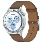 For Huawei Watch GT 5 46mm Press Button 22mm Leather Watch Band(Brown) - 1