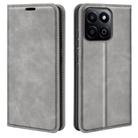 For Honor 200 Smart Retro-skin Magnetic Suction Leather Phone Case(Grey) - 1
