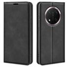For Honor X9c Retro-skin Magnetic Suction Leather Phone Case(Black) - 1