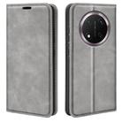 For Honor X9c Retro-skin Magnetic Suction Leather Phone Case(Grey) - 1
