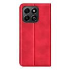 For Honor X6b Retro-skin Magnetic Suction Leather Phone Case(Red) - 3