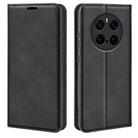 For Honor Magic7 5G Retro-skin Magnetic Suction Leather Phone Case(Black) - 1