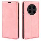 For Honor Magic7 5G Retro-skin Magnetic Suction Leather Phone Case(Pink) - 1