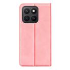 For Honor X8c Retro-skin Magnetic Suction Leather Phone Case(Pink) - 3