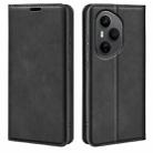 For Honor 400 Pro Global 160.8mm Retro-skin Magnetic Suction Leather Phone Case(Black) - 1