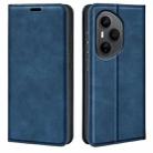 For Honor 400 Pro Global 160.8mm Retro-skin Magnetic Suction Leather Phone Case(Dark Blue) - 1