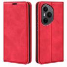 For Honor 400 Pro Global 160.8mm Retro-skin Magnetic Suction Leather Phone Case(Red) - 1