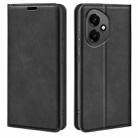 For Honor 400 Global 156.5mm Retro-skin Magnetic Suction Leather Phone Case(Black) - 1