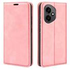 For Honor 400 Global 156.5mm Retro-skin Magnetic Suction Leather Phone Case(Pink) - 1
