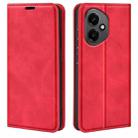 For Honor 400 Global 156.5mm Retro-skin Magnetic Suction Leather Phone Case(Red) - 1