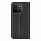 For Honor X6c Retro-skin Magnetic Suction Leather Phone Case(Black) - 3