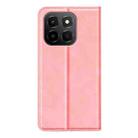 For Honor X6c Retro-skin Magnetic Suction Leather Phone Case(Pink) - 3