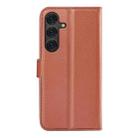 For Samsung Galaxy S25 5G Litchi Texture Horizontal Flip Leather Phone Case with Holder(Brown) - 3