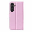 For Samsung Galaxy S25 5G Litchi Texture Horizontal Flip Leather Phone Case with Holder(Pink) - 3