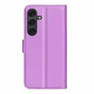 For Samsung Galaxy S25+ 5G Litchi Texture Horizontal Flip Leather Phone Case with Holder(Purple) - 3