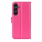 For Samsung Galaxy S25+ 5G Litchi Texture Horizontal Flip Leather Phone Case with Holder(Rose Red) - 3